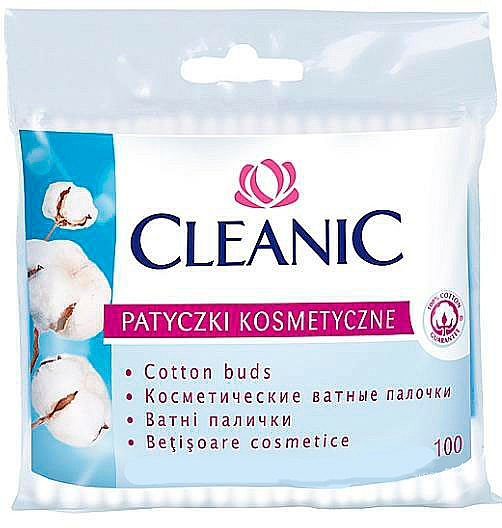 Wattestäbchen in Polyethylen-Verpackung 100 St. - Cleanic Face Care Cotton Buds