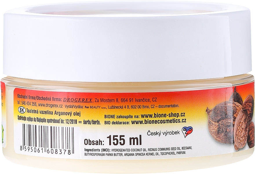 Kosmetische Vaseline mit Arganöl und Sheabutter - Bione Cosmetics Argan Oil Vaseline Cream — Bild N2