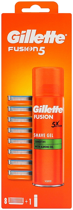 Set - Gillette Fusion (sh/gel/200ml + blades/8szt) — Bild N1