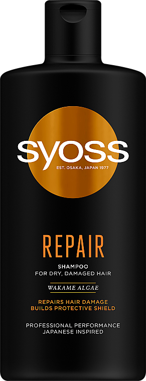 Regenerierendes Shampoo mit Wakame-Algen für trockenes und strapaziertes Haar - Syoss Repair Shampoo — Bild N1