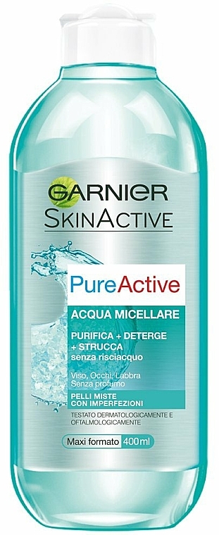 Garnier Skin Active Pure Active Micellar Cleansing Water - Mizellen-Reinigungswasser für Gesicht, Augen und Lippen — Bild N1