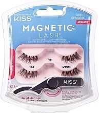 Düfte, Parfümerie und Kosmetik Leichtes Basis-Wimpernband vorgebogen mit drehbarem Applikator - Kiss Magnetic Lash Type 4