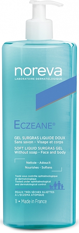Reinigungsgel für empfindliche Haut - Noreva Laboratoires Eczeane Gel Surgras Liquide Doux — Bild N1
