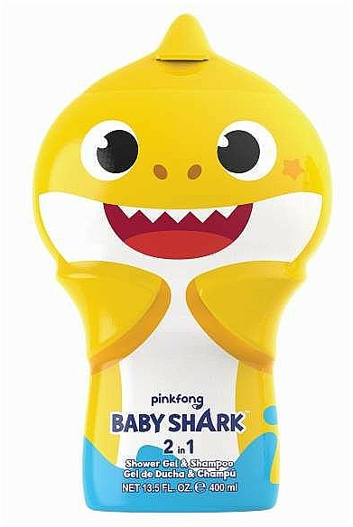 2in1 Duschgel und Shampoo für Kinder - Air-Val International Baby Shark Shower Gel & Shampoo 2D — Bild N1