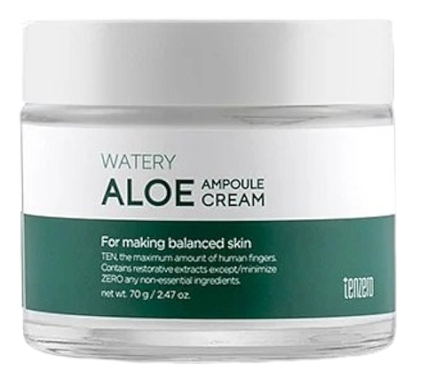 Ampullen-Gesichtscreme mit Aloe-Extrakt - Tenzero Watery Aloe Ampoule Cream — Bild N1