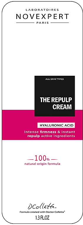 Gesichtscreme - Novexpert Hyaluronic Acid The Repulp Cream — Bild N2