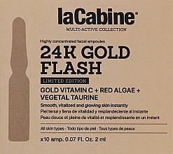 Straffende Ampullen für das Gesicht - La Cabine Flash 24 K Gold Ampoules — Bild N3