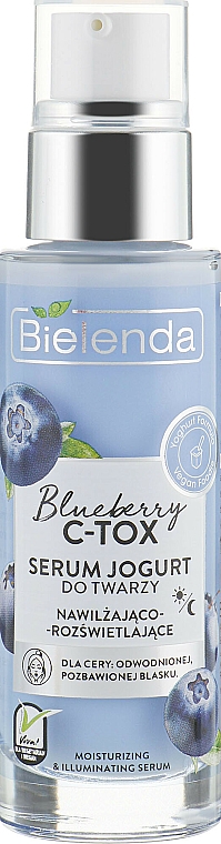 Feuchtigkeitsspendender Conditioner mit Joghurt und Blaubeere - Bielenda Blueberry C-Tox Face Yogurt Serum — Foto N3