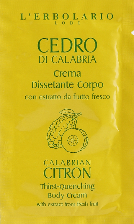 Körpercreme - L'Erbolario Calabrian Citron Body Cream (Probe)  — Bild N1