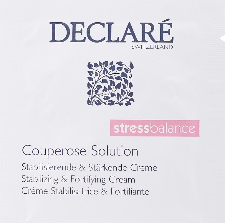 GESCHENK! Gesichtscreme gegen Couperose - Declare Stress Balance Couperose Solution (Probe)  — Bild N1