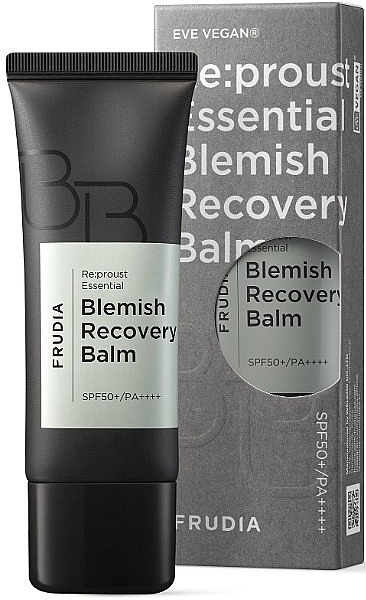 Beruhigende BB Creme mit Pflanzenextrakten  - Frudia Re:proust Essential Blemish Recovery Balm SPF 50+ PA++++  — Bild N2