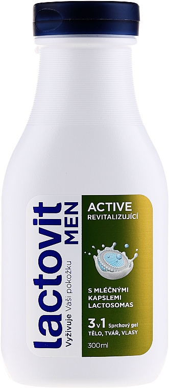 3in1 Revitalisierendes Duschgel für Männer - Lactovit Men Active 3v1 Shower Gel — Bild N1