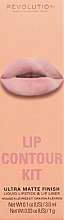 Lippen-Make-up Set (Lipgloss 3ml + Lippenkonturenstift 1g) - Makeup Revolution Lip Contour Kit Stunner — Bild N1