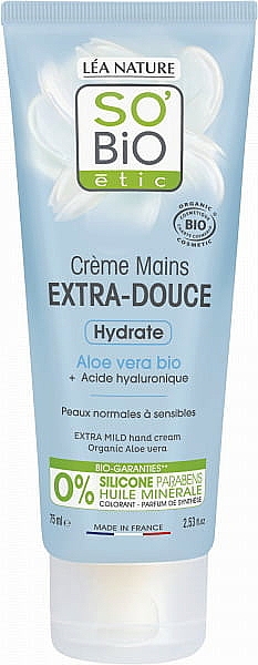 Handcreme mit Aloe Vera - So'Bio Etic Extra-mild Aloe Hand Cream — Bild N1