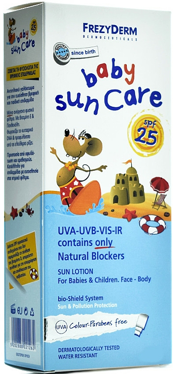 Wasserfeste Sonnenschutzlotion für Kinder und Babys SPF 25 - Frezyderm Baby Sun Care SPF25 — Bild N1