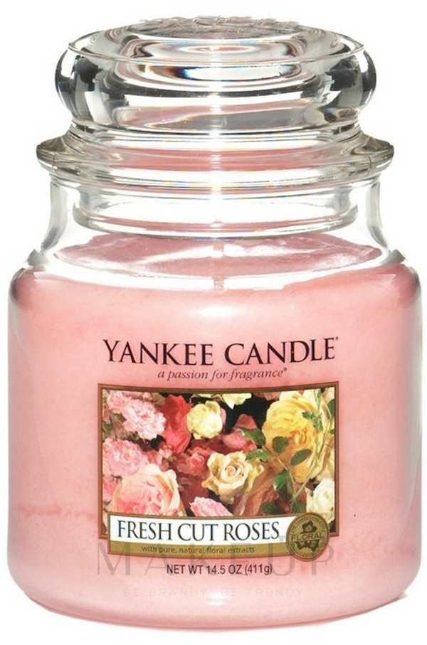 Duftkerze im Glas Fresh Cut Roses - Yankee Candle Fresh Cut Roses Jar — Bild 411 g