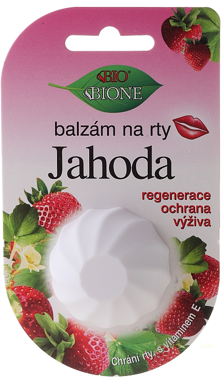 Lippenbalsam mit Erdbeerduft - Bione Cosmetics Vitamin E Lip Balm — Bild N1