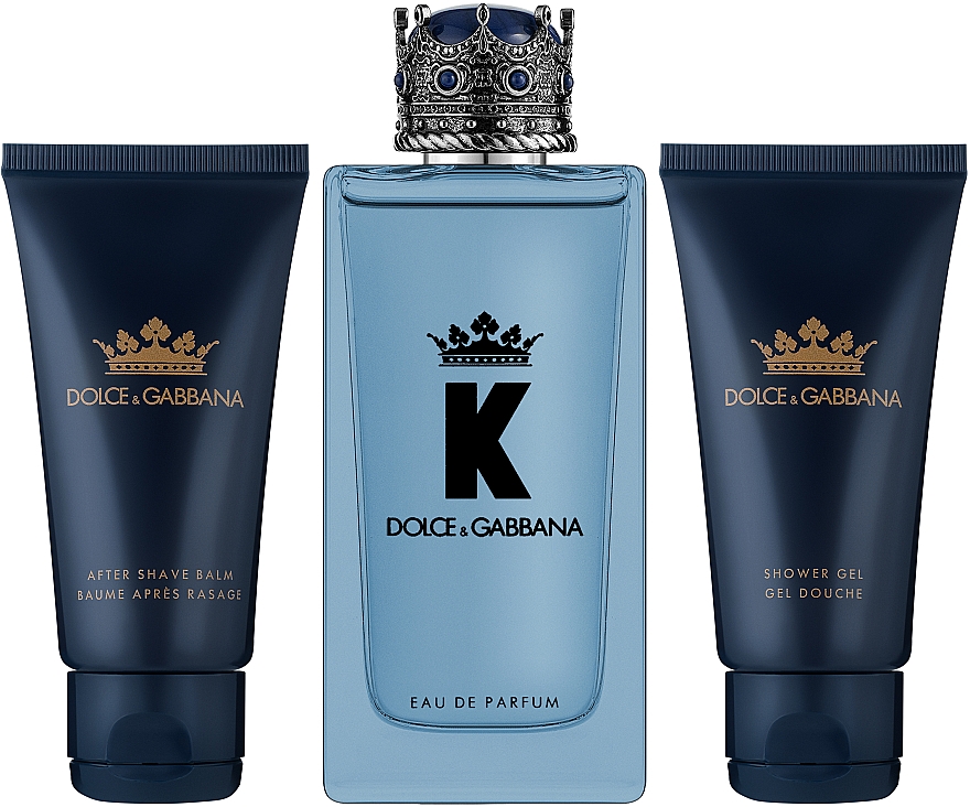 Dolce&Gabbana K - Duftset (Eau de Parfum 100ml + Duschgel 50ml + After Shave Balsam 50ml) — Bild N2