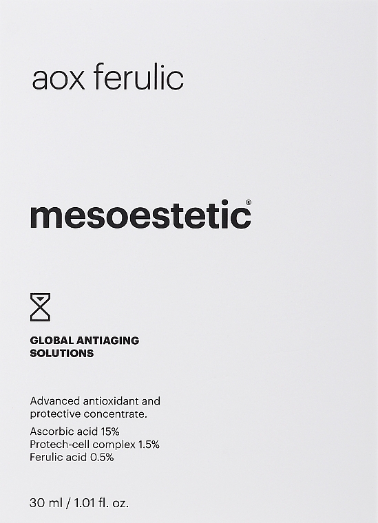 Antioxidatives Anti-Aging Gesichtsserum mit Ascorbinsäure 15% - Mesoestetic Aox Ferulic — Bild N1