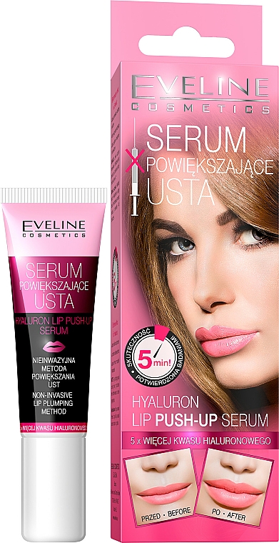 Lippenserum "Push-Up" mit Hyaluronsäure - Eveline Cosmetics Hyaluron Lip Push-up Serum