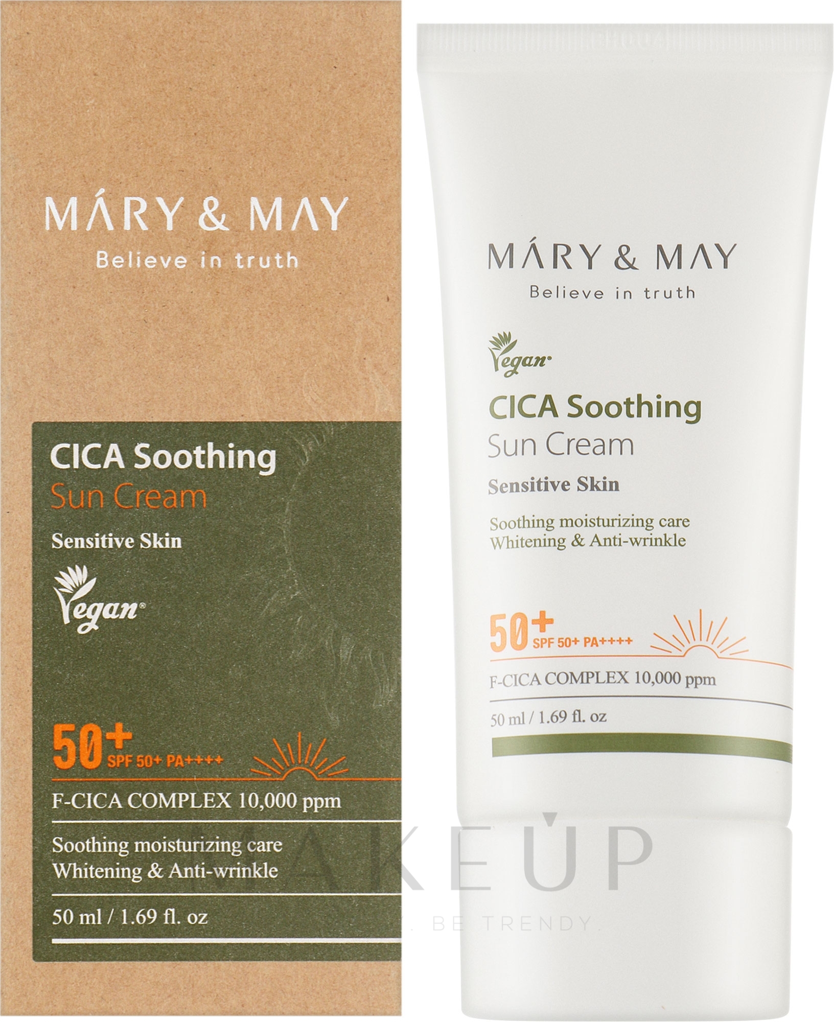 Sonnenschutzcreme - Mary & May CICA Soothing Sun Cream SPF50+ PA++++ — Bild 50 ml