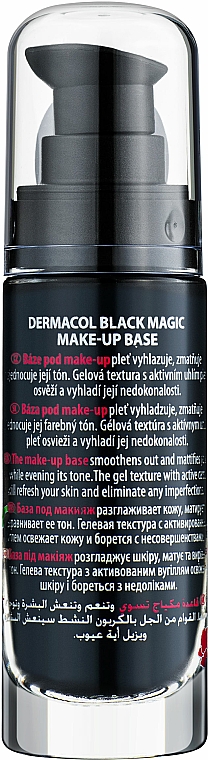 Entgiftende und mattierende Make-up Base mit Aktivkohle - Dermacol Black Magic Makeup Primer — Bild N2