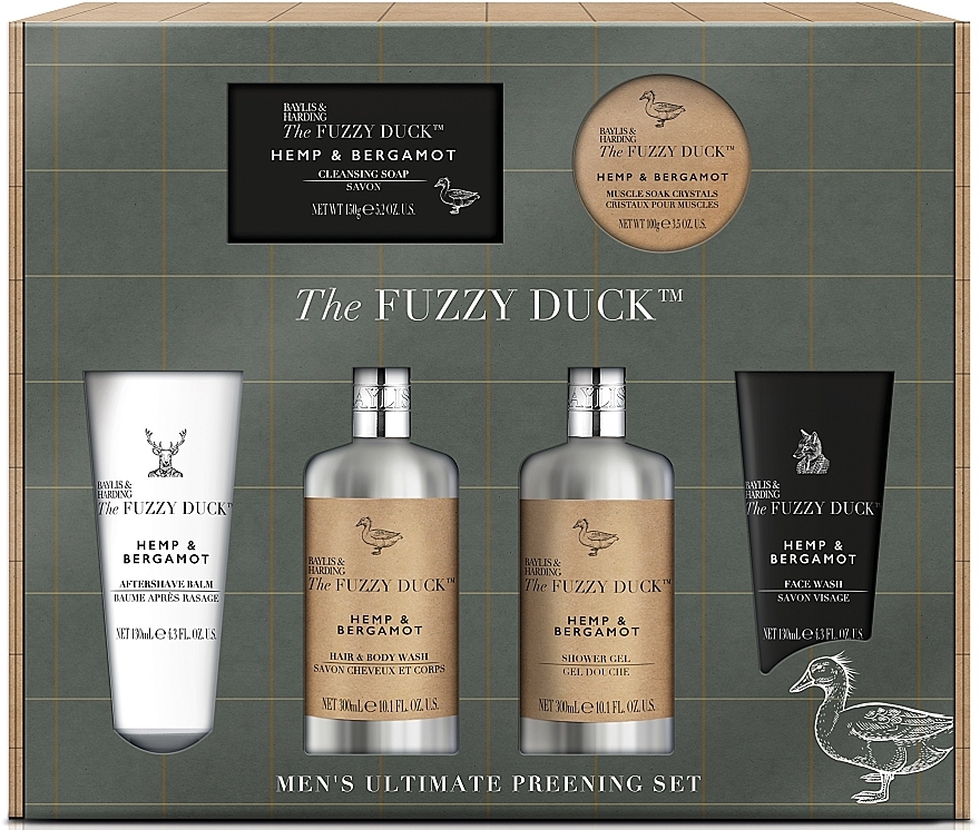 Gesichts- und Körperpflegeset 6 St. - Baylis & Harding The Fuzzy Duck Hemp & Bergamot — Bild N1