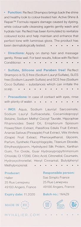Farbschützendes Shampoo - Halier Re:flect Shampoo — Bild N3