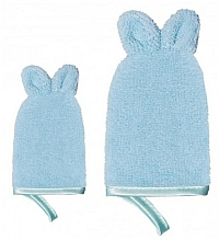 Handschuh-Set zur Gesichtsreinigung - Glov Kids Happy Cleaning Set Blue (Handschuh groß 1 St. + Handschuh klein 1 St.) — Bild N2