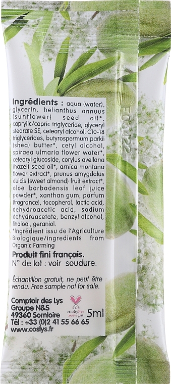 Handcreme mit Mandeln - Coslys Hand & Nail Cream Sweet Almond From Provense (Probe)  — Bild N2