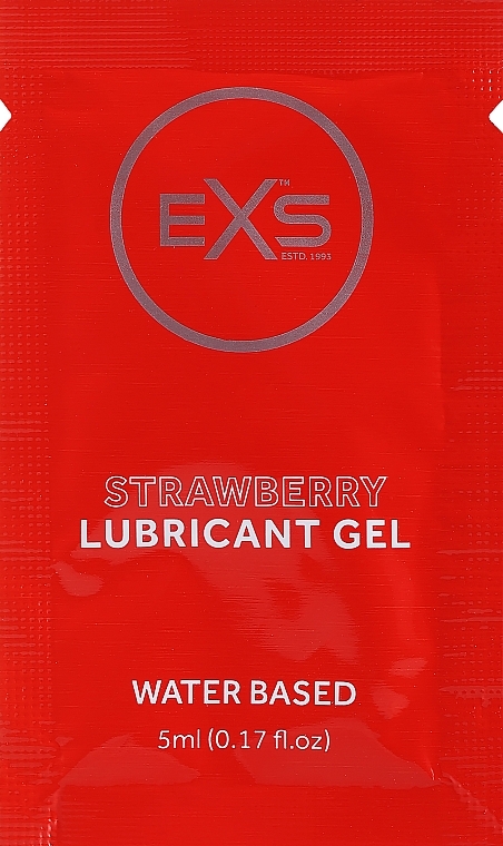 Gleitmittel auf Wasserbasis - EXS Strawberry Lubricant Gel Water Based (Beutel)  — Bild N1