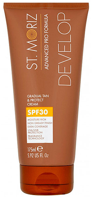 Sonnenschutzcreme für eine allmähliche Bräune SPF 30 - St. Moriz Advanced Pro Formula Gradual Tan & Protect Cream SPF30 — Bild N1