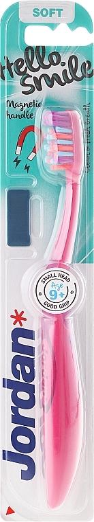 Kinderzahnbürste 9+ Jahre weich Hello Smile rosa - Jordan Hello Smile Soft — Bild N1