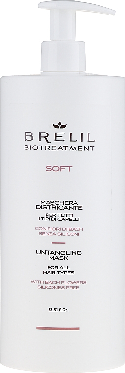 Entwirrende Maske für alle Haartypen mit Bach-Blüten - Brelil Bio Treatment Soft Untangling Mask — Bild N3