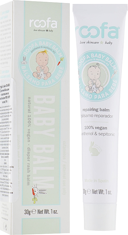 Veganer Körperbalsam für Babys mit Panthenol und Sepitonic - Roofa Vegan Baby Balm Panthenol & Sepitonic — Bild N1