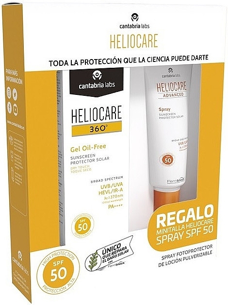 Abschminkpad-Set - Cantabria Labs Heliocare 360 (gel/50ml + spray/75ml) — Bild N1