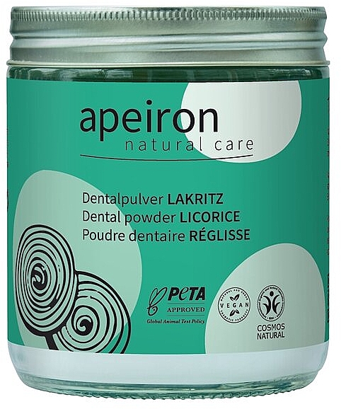 Dentalpulver Lakritz - Apeiron Dental Powder Licorice — Bild N1