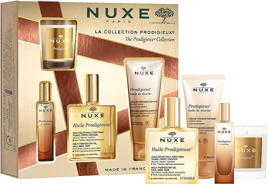 Nuxe Prodigieux - Duftset (Parfum /15 ml + Trockenöl /100 ml + Duschgel /100 ml + Duftkerze /70 g)  — Bild N2