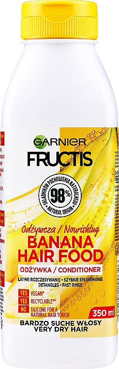 Pflegender und feuchtigkeitsspendender Conditioner für trockenes Haar mit Banane - Garnier Fructis Superfood — Bild N1