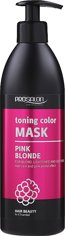 Getönte Haarmaske für blondes, aufgehelltes und graues Haar - Prosalon Toning Color Mask Pink Blonde — Bild N1