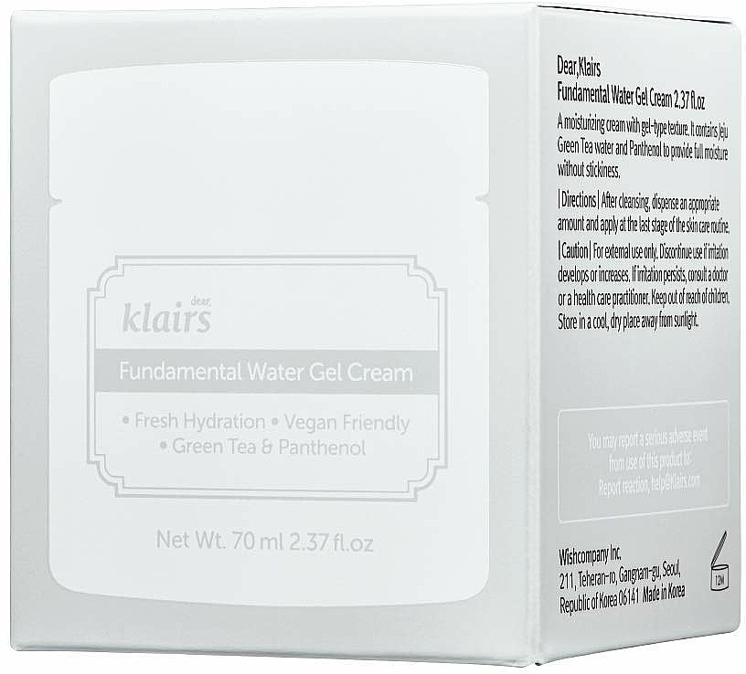 Feuchtigkeitsspendende Gel-Creme mit grünem Tee und Panthenol - Klairs Fundamental Watery Gel Cream — Bild N4