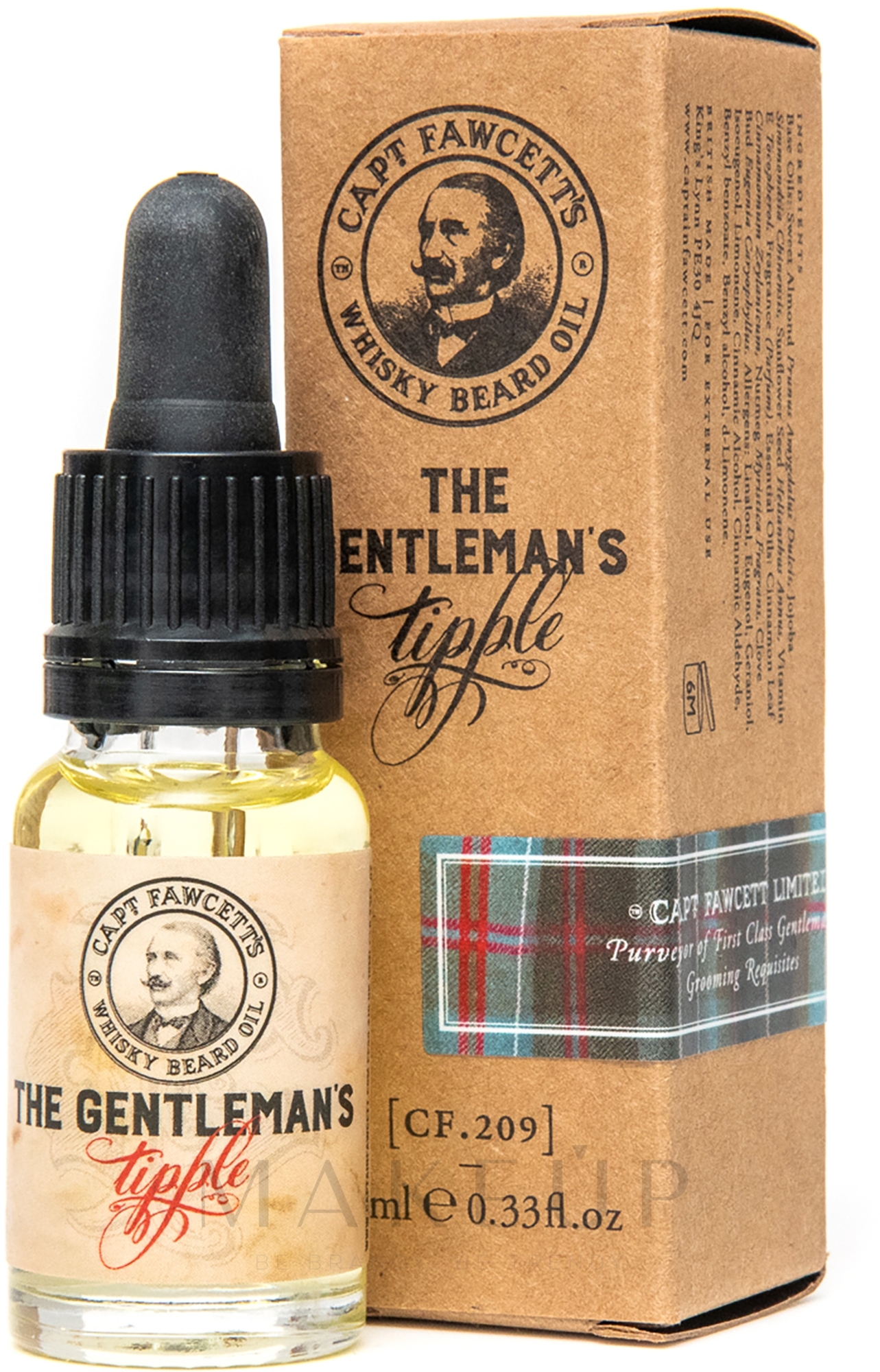 Bartöl - Captain Fawcett The Gentleman's Tipple Whiskey Beard Oil — Bild 10 ml