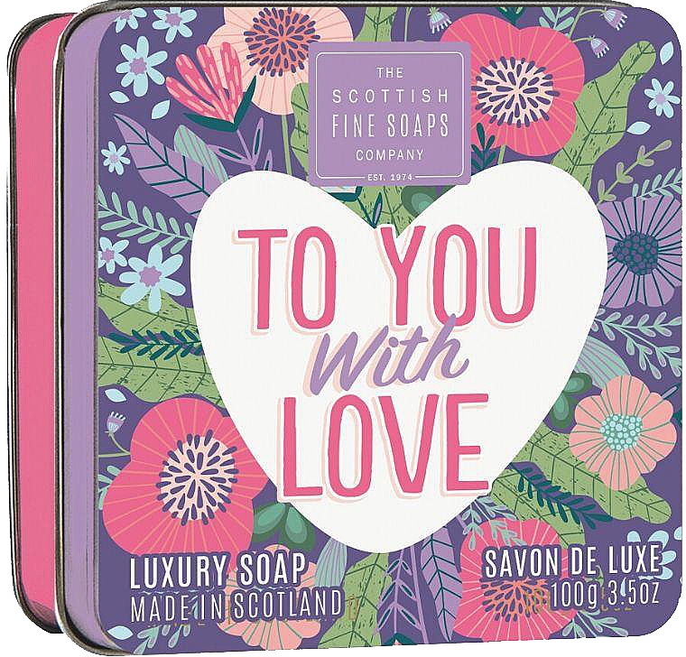 Luxuriöse Seife im Metallbox Für dich mit Liebe - Scottish Fine Soaps To You with Love Soap In A Tin — Bild N1