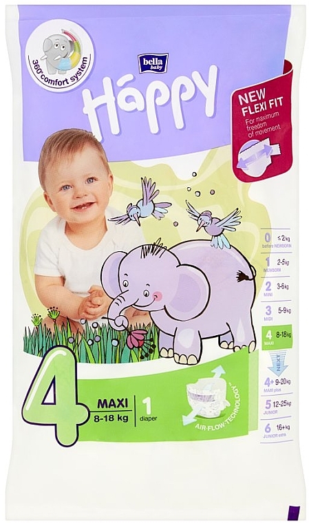 Babywindeln 8-18 kg Größe 4 1 St. - Bella Baby Happy — Bild N1