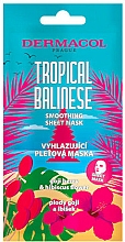 Glättende Tuchmaske mit Goji-Beere und Hibiscus - Dermacol Tropical Balinese Smoothing Face Mask — Bild N1