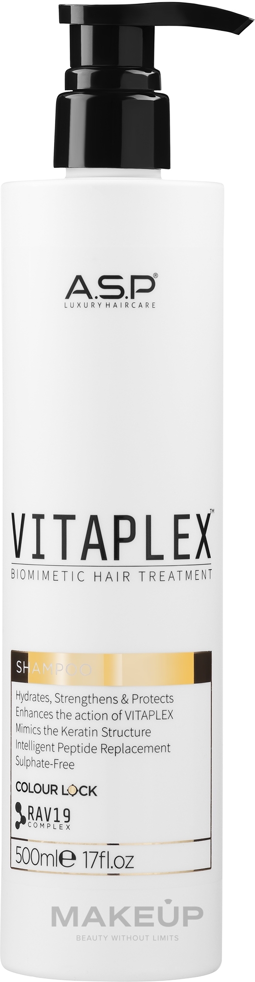 Feuchtigkeitsspendendes und kräftigendes Shampoo für coloriertes Haar - Affinage Salon Professional Vitaplex Shampoo — Bild 500 ml