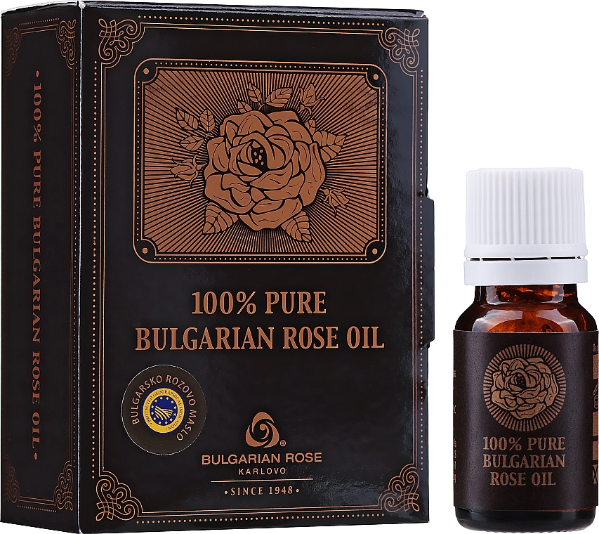 Bulgarisches Rosenöl in einem Karton - Bulgarian Rose Oil — Bild N2