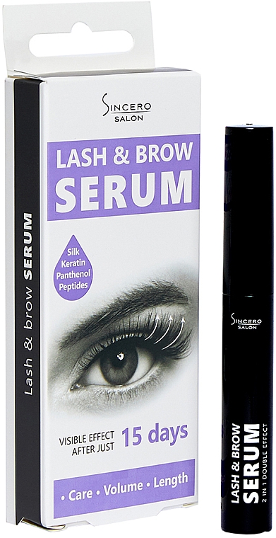 Wimpern- und Augenbrauenserum zum Wachstum und Volumen - Sincero Salon Lash & Brow Serum — Bild N1
