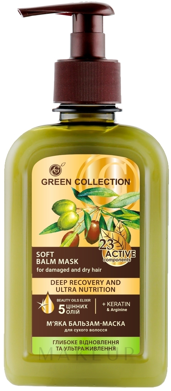 Tiefenrevitalisierende und ultranährende Balsam-Maske für das Haar - Green Collection — Bild 290 ml