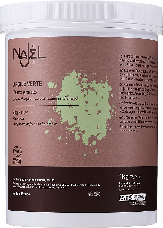 Kosmetische grüne Tonerde für das Gesicht - Najel Green Clay Skin Powder — Bild N3